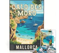 1000 Piece Puzzle For Adults Calo Des Moro in Mallorca, Brain Teaser Game, Interesting Stress Reduction, Every Piece Is Unique 38x52cm