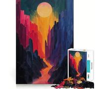 1000 Piece Puzzle For Adults Canyon Glow Clean Cut Piece Thinking Skill Game Calm Time Fun Xmas Scene Art (38x52cm)