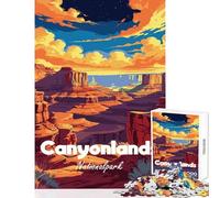 1000-piece Puzzle for Adults Canyonlands National Park Illustration Toy Wall Decor Great Gift for Games Practical Game Wishlist with Santa Claus Size 38x52cm