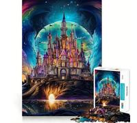 1000 Piece Puzzle For Adults Castle Magic Landscape Clean Cut Piece Thinking Skill Game Calm Time Fun Xmas Scene Art (50x75cm)