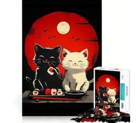 1000 Piece Puzzle For Adults Cats Accurate Joint Fun Mental Skill Game Peace Time Play Xmas Art Gift (38x26cm)