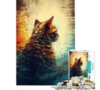 1000-piece Puzzle for Adults Cats Nature Jigsaw Puzzle 1000 Educational Toy Perfect Decoration Challenging Game And Family Play (38x26cm)