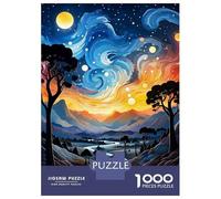 1000 Piece Puzzle for Adults, Celestial Charm Artwork, Mindfulness Activity, Festive Season Fun, Precision Cut Pieces, 38x26cm/1000pcs