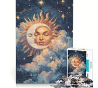 1000-piece Puzzle for Adults Celestial Sun And Moon Dreamscape, Impossible Game, For Family Fun, Unique Gifts for Birthday And Christmas 38x26cm