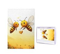 1000 Piece Puzzle for Adults - Challenging Puzzle Personalized Photo Puzzles Wooden Puzzles Bee Love Honey Jigsaw Puzzle Ideal Gift for Birthdays, Weddings, 29.5" x 19.7"