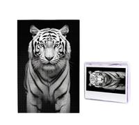 1000 Piece Puzzle for Adults - Challenging Puzzle Personalized Photo Puzzles Wooden Puzzles Black and White Tiger Jigsaw Puzzle Ideal Gift for Birthdays, Weddings, 29.5" x 19.7"