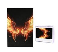 1000 Piece Puzzle for Adults - Challenging Puzzle Personalized Photo Puzzles Wooden Puzzles Fire Angle Wings Jigsaw Puzzle Ideal Gift for Birthdays, Weddings, 29.5" x 19.7"