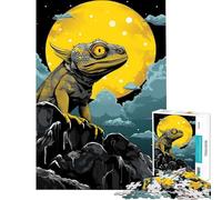 1000 Piece Puzzle For Adults Chameleon on A Rock for Educational Game Challenge Toy for Educational Game A Work of Art Great Gifts for Games (Size 38x26cm)