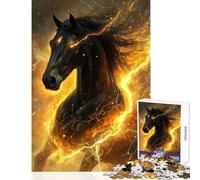 1000-piece Puzzle for Adults Charged Horse Power Enjoyable Group Leisure Activity Special Festive Holiday Surprise Gifts (38X52cm)