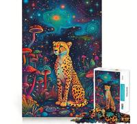 1000 Piece Puzzle For Adults Cheetah in Dreamland Accurate Joint Fun Mental Skill Game Peace Time Play Xmas Art Gift (38x26cm)