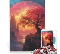1000 Piece Puzzle For Adults Cherry Blossom Moon, Educational Game, Difficult Challenge, Enhance Love between Couples 38x52cm