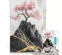 1000 Piece Puzzle For Adults Cherry Blossom Mountain, Educational Game, Difficult Challenge, Enhance Love between Couples 38x52cm