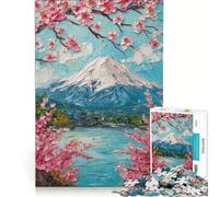 1000 Piece Puzzle For Adults Cherry Blossom Oiled, Educational Game, Difficult Challenge, Enhance Love between Couples 38x52cm