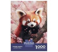 1000-piece Puzzle for Adults Cherry Blossom Red Panda-3 Puzzles for Adults Family Games Presents for Women Unique Birthday And Xmas Gifts 70x50cm/1000pcs