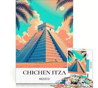 1000-piece Puzzle for Adults Chichen Itza Pyramid, Educational Games, Train Your Brain And Hands, Artists' Collection, Fine Arts 38x52cm