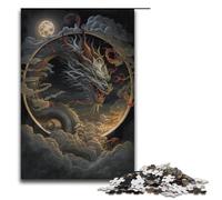 1000 Piece Puzzle For Adults Chinese Dragon Jigsaw Learning Educational Puzzle Birthday Present, Gifts, Wall Art Size 38x26cm