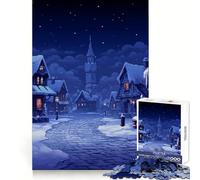 1000 Piece Puzzle For Adults Christmas Europe Pixel Art Neat Cut Decor Focus Game Gift Free Time Play Christmas Wall Decor (50x75cm)