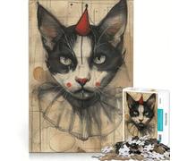1000 Piece Puzzle For Adults Clown The Kat, Toy Wall Decor, Hand Speed Race, Suitable for Desktop Decoration 38x26cm