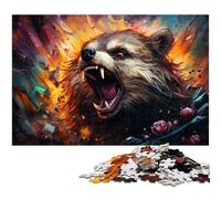 1000 Piece Puzzle for Adults Color Art Animals Jigsaw Puzzles Wooden Jigsaw Learning Educational Toy 1000 PCS(75x50cm)