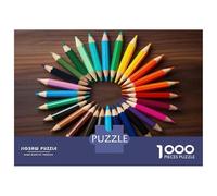 1000-piece Puzzle for Adults Color Pencils for Kids-2 Jigsaw for Adults Anti-Stress Toys Difficult Challenge Unique Birthday And Xmas Gifts 38x26cm/1000pcs