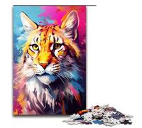 1000 Piece Puzzle For Adults Colorful And Handsome Cat Game Puzzles for Is Ideal As A Gift for The Whole Family 75x50cm