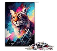1000 Piece Puzzle For Adults Colorful And Handsome Cat Game Puzzles for Is Ideal As A Gift for The Whole Family 75x50cm