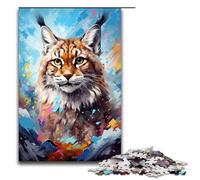 1000 Piece Puzzle For Adults Colorful And Handsome Cat Game Puzzles for Is Ideal As A Gift for The Whole Family 75x50cm