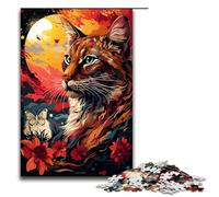 1000 Piece Puzzle For Adults Colorful And Handsome Cat Game Puzzles for Is Ideal As A Gift for The Whole Family 75x50cm
