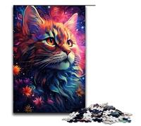1000 Piece Puzzle For Adults Colorful Art by Cosmic Cats Jigsaw Relax Games Family Game Stress Reliever Difficult Challenge 75x50cm