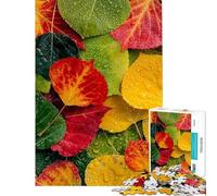1000 Piece Puzzle For Adults Colorful Aspen Tree Leaves Jigsaw Puzzle Hands-on Game Hand Speed Race Deal As Gifts for The Whole Family (size 38x52cm)