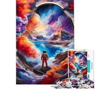 1000 Piece Puzzle For Adults Colorful Cloud Space Jigsaws for Adults Hands-on Game Perfect Decoration Deal As Gifts for The Whole Family (Size 38x26cm)