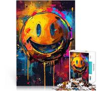 1000 Piece Puzzle For Adults Colorful Crazy Smile Face Denksportaufgabe für eignet sich ideal als Geschenk für die ganze Familie38x26cm