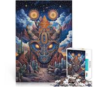 1000 Piece Puzzle For Adults Colorful Dinosaur Art Made of cardboard for 14+ with completely interconnected pieces of random shape Gift Toys 。size：26x38cm/10.24x14.96inch