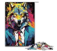 1000 Piece Puzzle For Adults Colorful Doodle Wolf Game Puzzles for Is Ideal As A Gift for The Whole Family 1000 PCS(38x26cm)