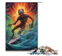 1000 Piece Puzzle For Adults Colorful Fantasy Surfing Alien Game Puzzles for Is Ideal As A Gift for The Whole Family1000 PCS(38x26cm)