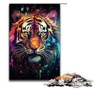 1000 Piece Puzzle For Adults Colorful Fantasy Tiger Game Puzzles for Is Ideal As A Gift for The Whole Family 1000 PCS(75x50cm)