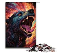 1000 Piece Puzzle For Adults Colorful Ferocious Rottweiler Dog Game Puzzles for Is Ideal As A Gift for The Whole Family 1000 PCS(75x50cm)