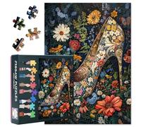 1000 Piece Puzzle for Adults Colorful Flowers Puzzles 1000 Pieces Colorful High Heel Adolescent Family Toy Interesting Intellectual Challenge Finished Puzzle Size: 70x50cm