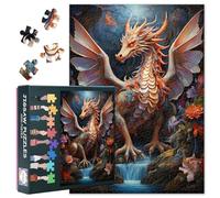 1000 Piece Puzzle for Adults - Colorful Flying Dragon Jigsaw Puzzles 1000 Pieces - Fun Dragon Animal and Challenging Family Game Great Gift Idea, 20x27 Inches