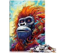 1000 Piece Puzzle For Adults Colorful gorillas Family Activity Jigsaw 26x38cm Stress Reliever Difficult Challenge for 14 year olds