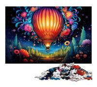 1000 Piece Puzzle for Adults Colorful Hot Air Balloons Flying in The Sky Jigsaw Puzzles Paper Jigsaw Learning Educational Toy 1000 PCS(38x26cm)