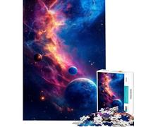 1000 Piece Puzzle For Adults Colorful Nebula with Planets Jigsaws for Adults Hands-on Game Perfect Decoration Deal As Gifts for The Whole Family (Size 75x50cm)