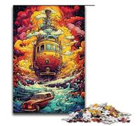 1000 Piece Puzzle For Adults Colorful Psychedelia of Yellow Submarine Game Puzzles for Is Ideal As A Gift for The Whole Family 1000 PCS(38x26cm)