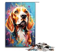 1000 Piece Puzzle For Adults Colorful Psychedelic Animal Beagle Game Puzzles for Is Ideal As A Gift for The Whole Family 1000 PCS(75x50cm)