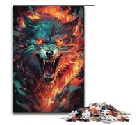 1000 Piece Puzzle For Adults Colorful Psychedelic Evil Wolf Game Puzzles for Is Ideal As A Gift for The Whole Family 1000 PCS(38x26cm)
