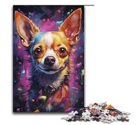 1000 Piece Puzzle For Adults Colorful Psychedelic Galaxy Chihuahua Dog Game Puzzles for Is Ideal As A Gift for The Whole Family 1000 PCS(38x26cm)