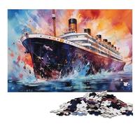 1000 Piece Puzzle for Adults Colorful Psychedelic Jungle Cruise Ship Jigsaw Puzzles Paper Jigsaw Learning Educational Toy 1000pcs(38x26cm)