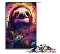1000 Piece Puzzle For Adults Colorful Psychedelic Sloth Game Puzzles for Is Ideal As A Gift for The Whole Family 1000 PCS(38x26cm)