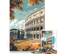 1000-piece Puzzle for Adults Colosseum Autumn View Fine Joint Fun Smart Challenge Fun Quiet Game Time Birthday Hobby Gift (38x52cm)