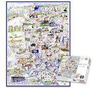 1000 Piece Puzzle For Adults - Comical Map Of Hampshire By Tim Bulmer - Large Puzzle 66cm X 50cm In Size. Challenging To Complete But Fun And Humorous